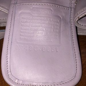 Lavender leather coach bag